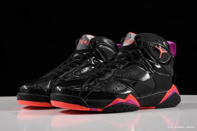 Rep LUCY 313358-006 Jordan Air 7 Black Patent Retro 0823